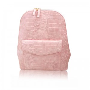 HD0823 --- 2019 Nowy styl różowego plecaka ze skóry Croco PU dla kobiet